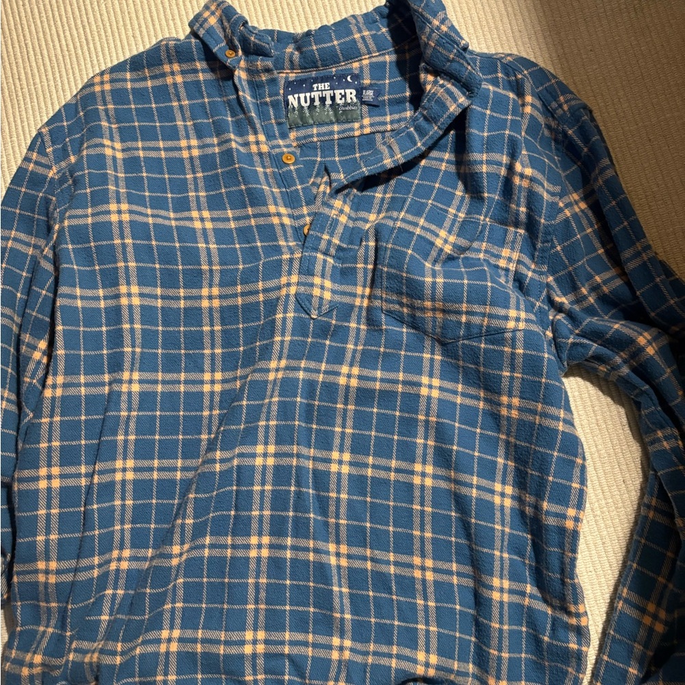 Chubbies Blue and Light Pink Plaid Cotton Flannel